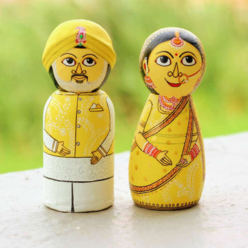 Hand-painted Pattachitra Customized Couple Dolls Decor by Maavni