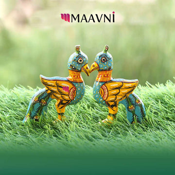 Hand-painted Pattachitra Peacock Toy Cutouts Decor by Maavni