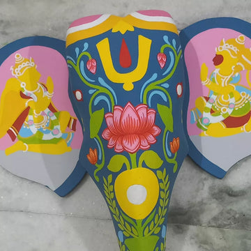 Hand-painted Pattachitra Elephant Garuda Hanuman Decor by Maavni