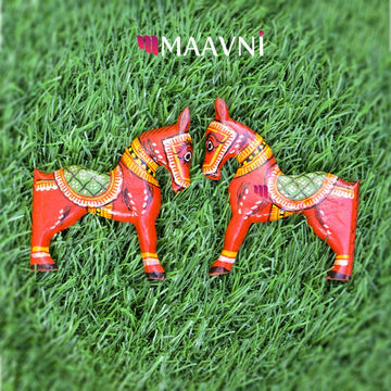 Hand-painted Pattachitra Horse Toy Cutouts Decor by Maavni