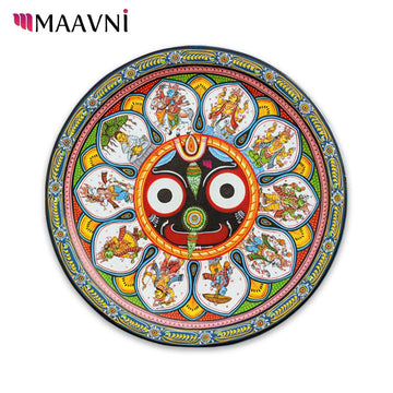Hand-painted Pattachitra Special Jaganath Dasavatar Wall Plate by Maavni