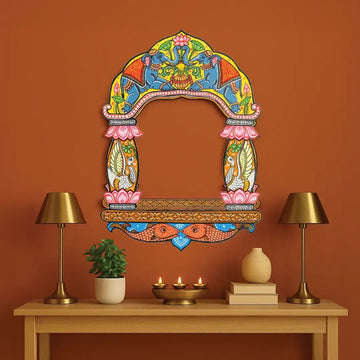 Hand-painted Pattachitra Elephant Design Jharokha By Decor | Maavni