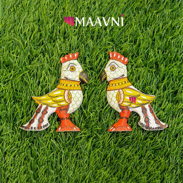 Hand-painted Pattachitra Birds Toy Cutouts Decor by Maavni