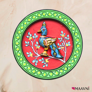 Hand-Painted Toy Pattachitra Wall Plate | Maavni