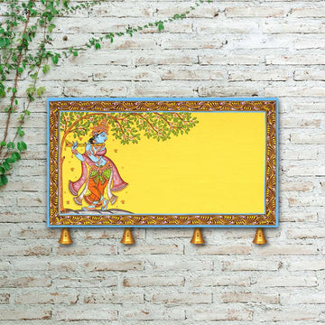 Hand-painted Pattachitra Krishna Wall Plate by Maavni