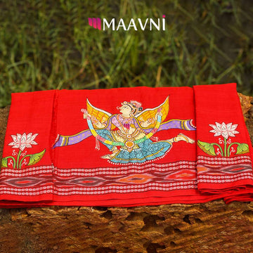 Hand-painted Pattachitra Fairy Woman Piece Mt Blouse by Maavni