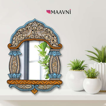 Hand-painted Pattachitra Peacock Theme Jharokha By Decor by Maavni