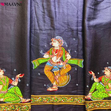 Hand-painted Pattachitra dancing lady Blouse