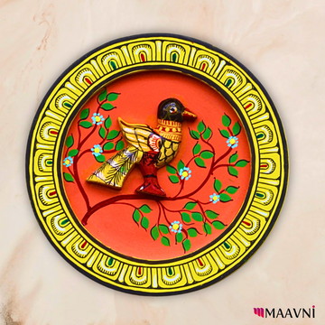 Hand-Painted Toy Pattachitra Wall Plate | Maavni