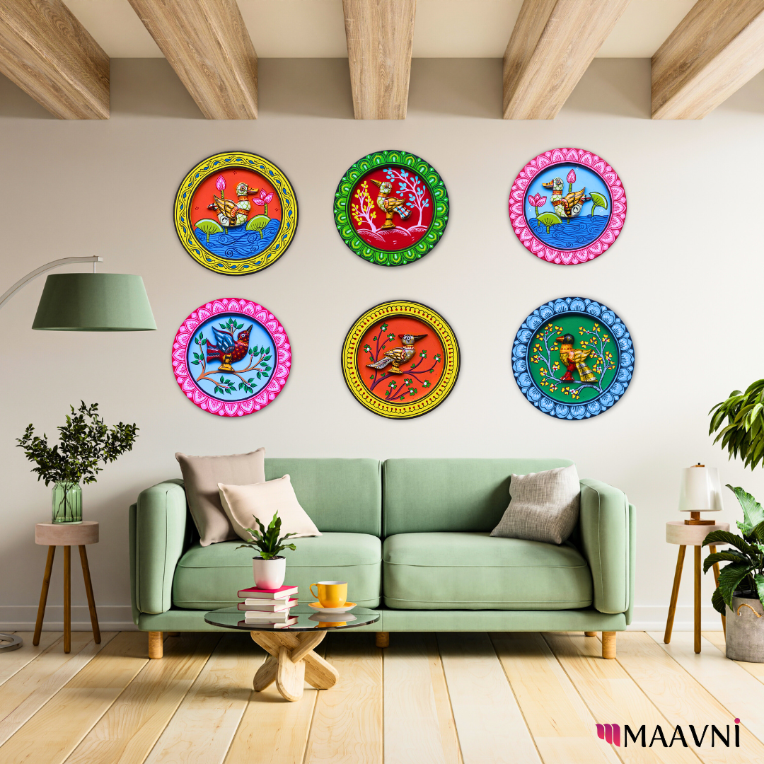 Hand-Painted Toy Pattachitra Wall Plate | Maavni