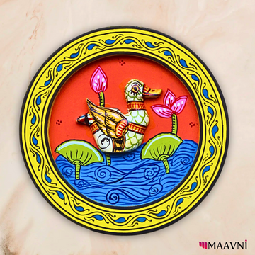 Hand-Painted Toy Pattachitra Wall Plate | Maavni