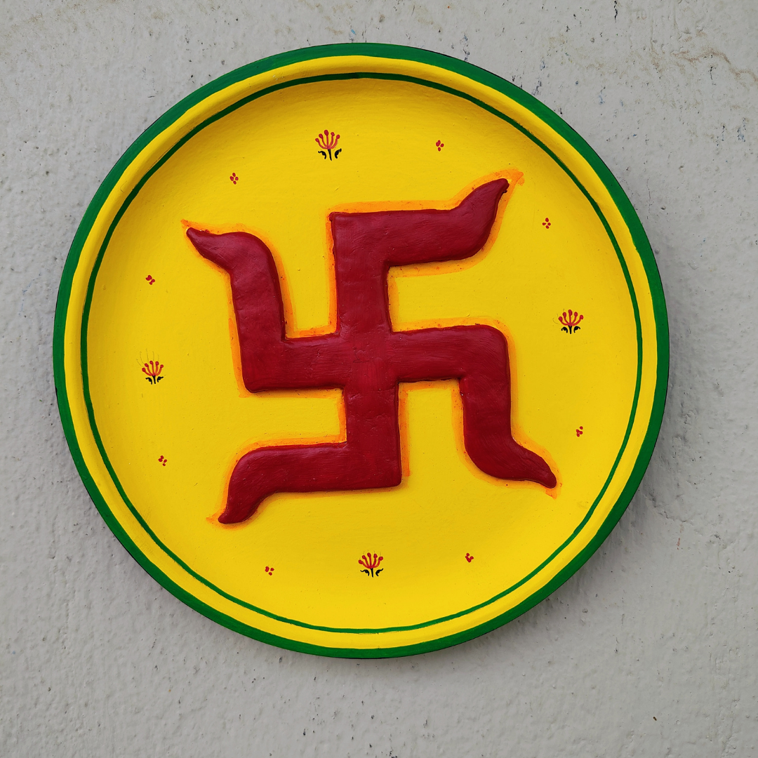 3D Clay Work Wall Plate with Pattachitra Design