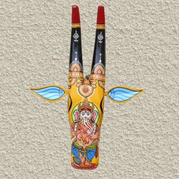 Hand-painted Pattachitra Standing Ganesha Cowhead Decor by Maavni