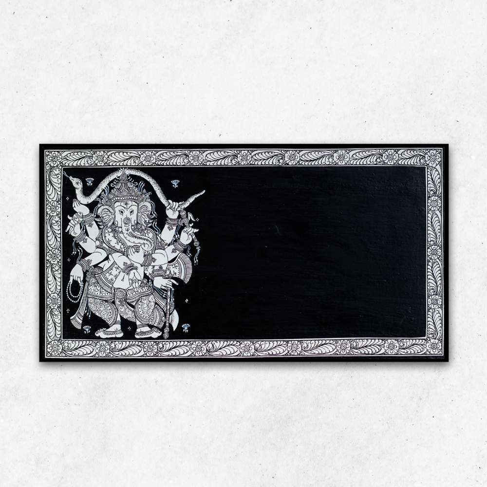 Hand-painted Pattachitra And Ganesha Wall Plate gallery image by Maavni