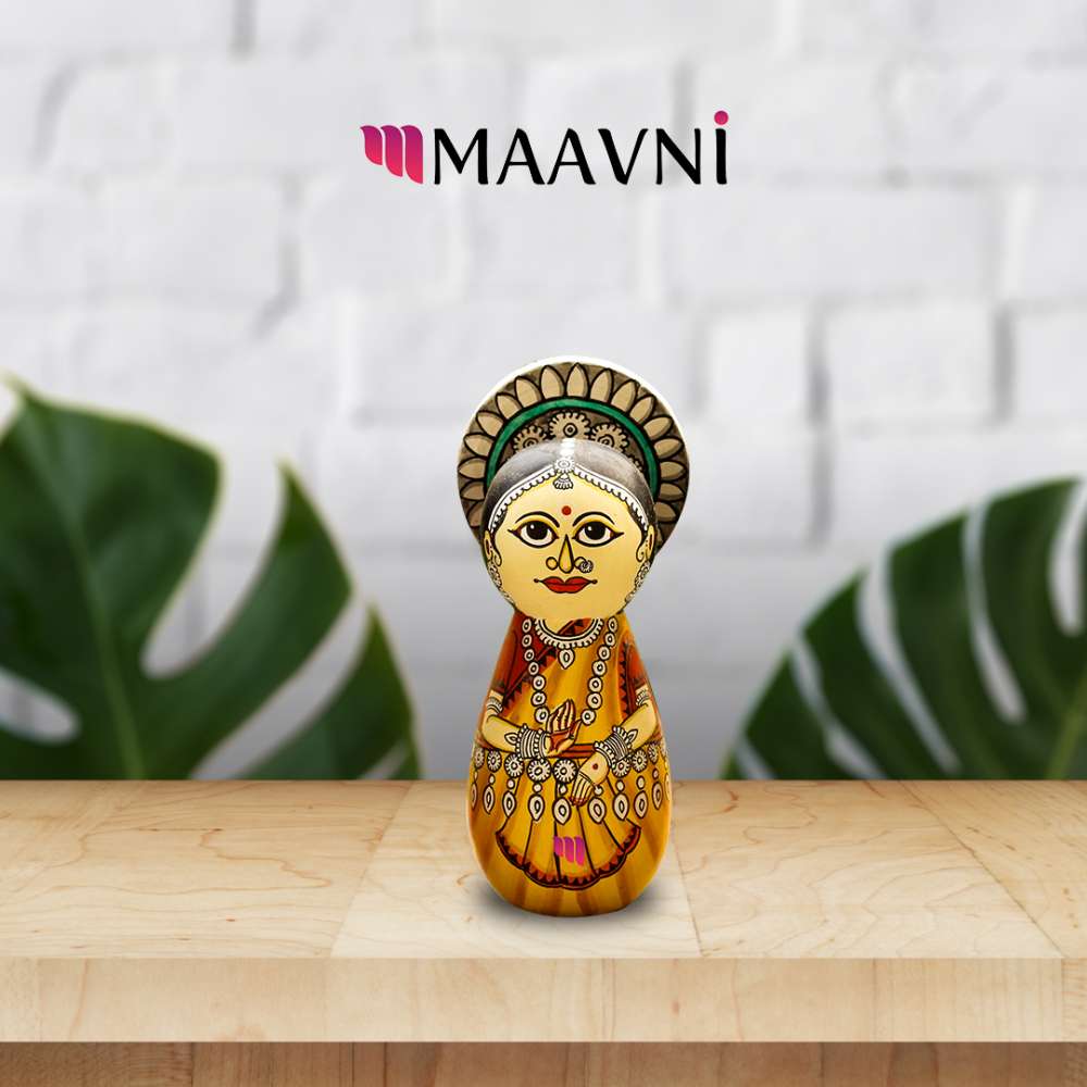 Hand-painted Pattachitra Odishi Dolls Saree Blouse by Maavni