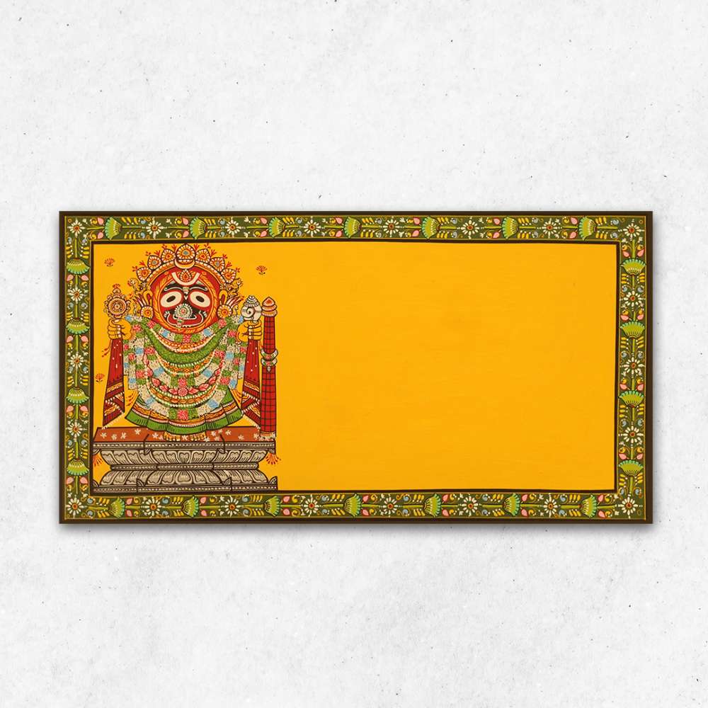 Hand-painted Pattachitra Shri Jaganath Wall Plate by Maavni