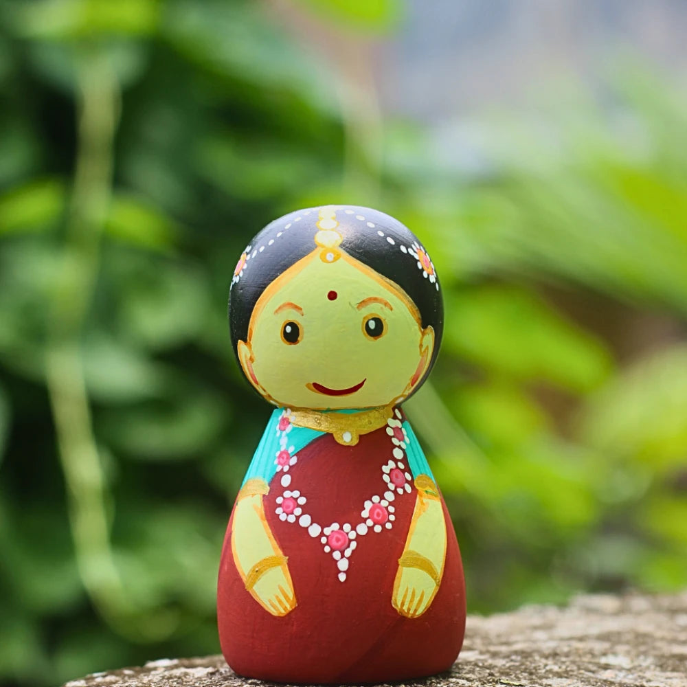 Hand-painted Pattachitra Radha Rani Doll Festive Decor by Maavni