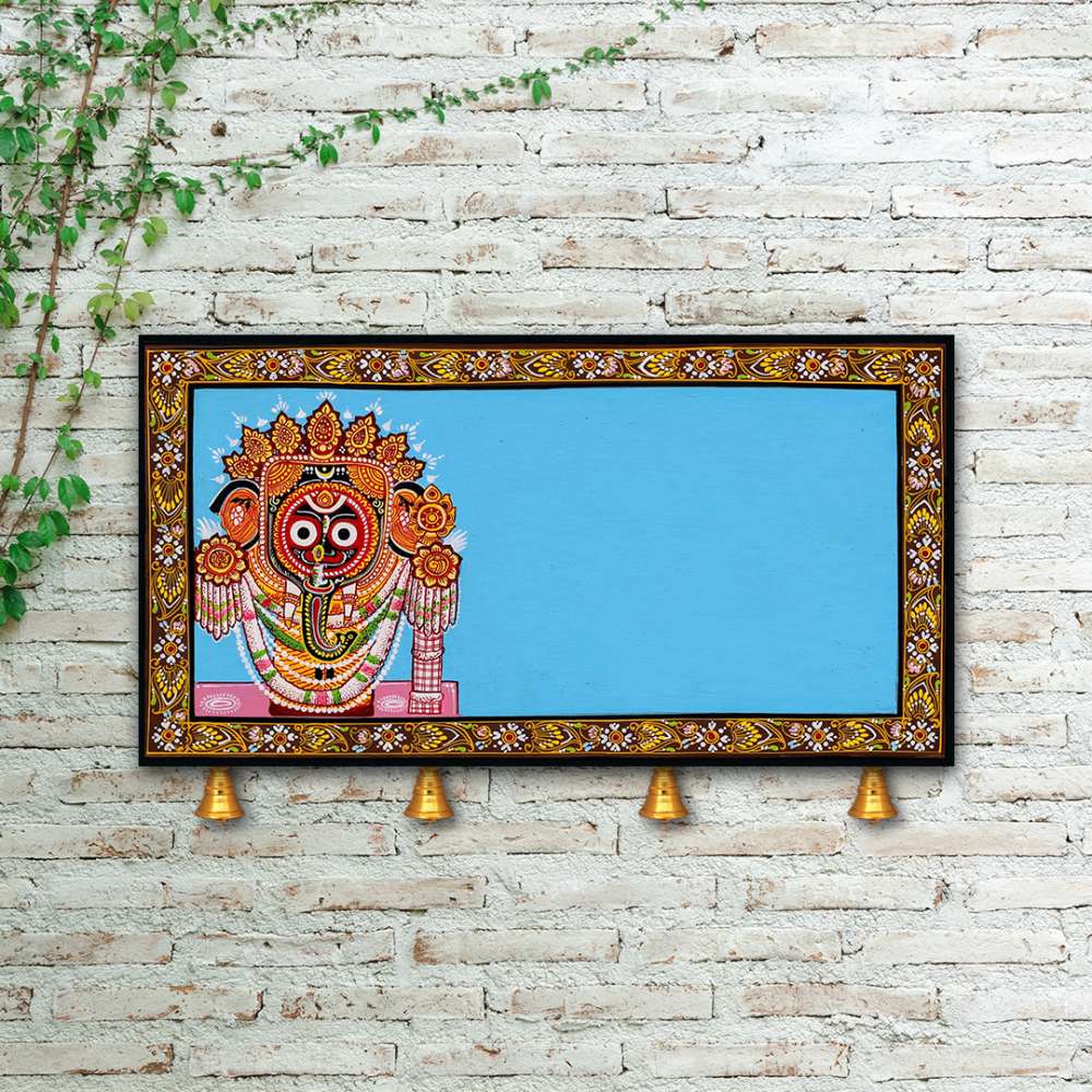 Hand-painted Pattachitra Jaganath Wall Plate by Maavni