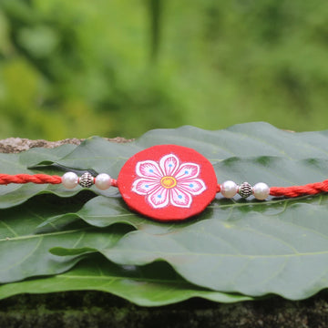 Hand-painted Pattachitra Flower Rakhi Festive Decor by Maavni