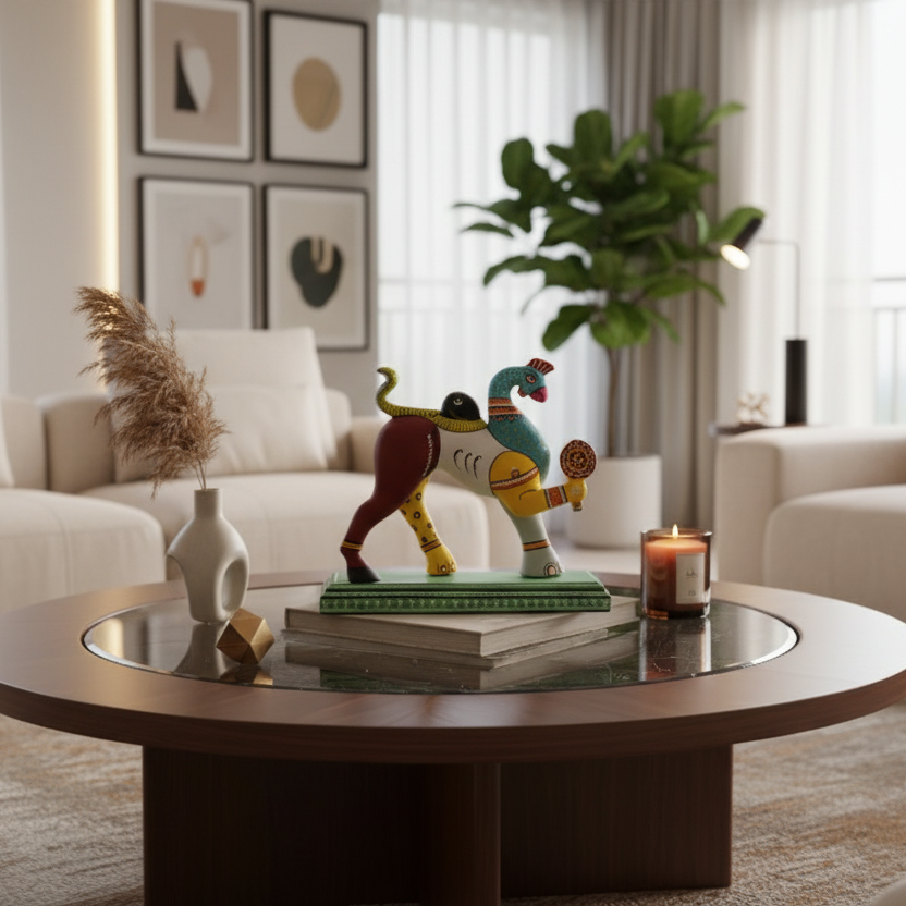 Hand-painted Pattachitra Navagunjara Figurine | Maavni