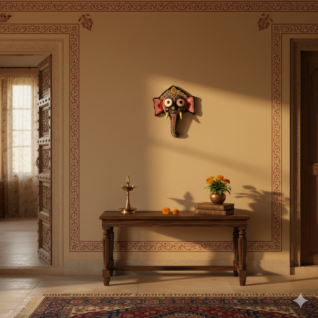 Hand-painted Pattachitra Jaganath Hatibesa Masks Decor | Maavni