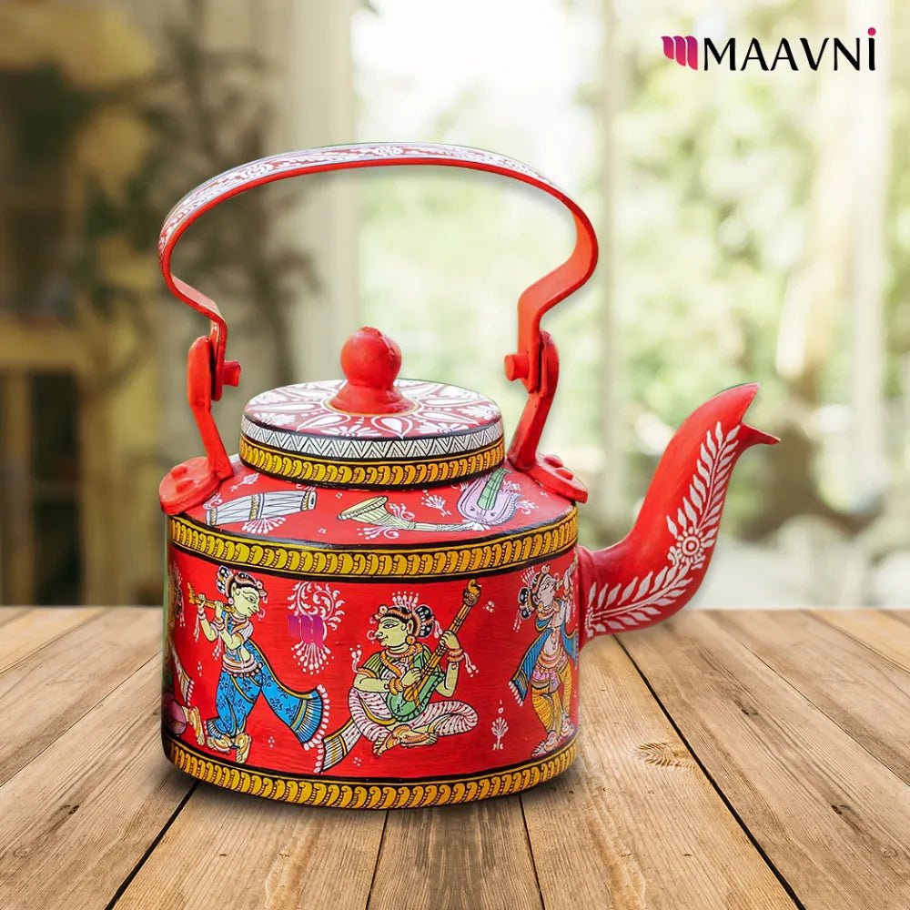 Hand-painted Pattachitra Musical Instrumental Kettle gallery image by Maavni