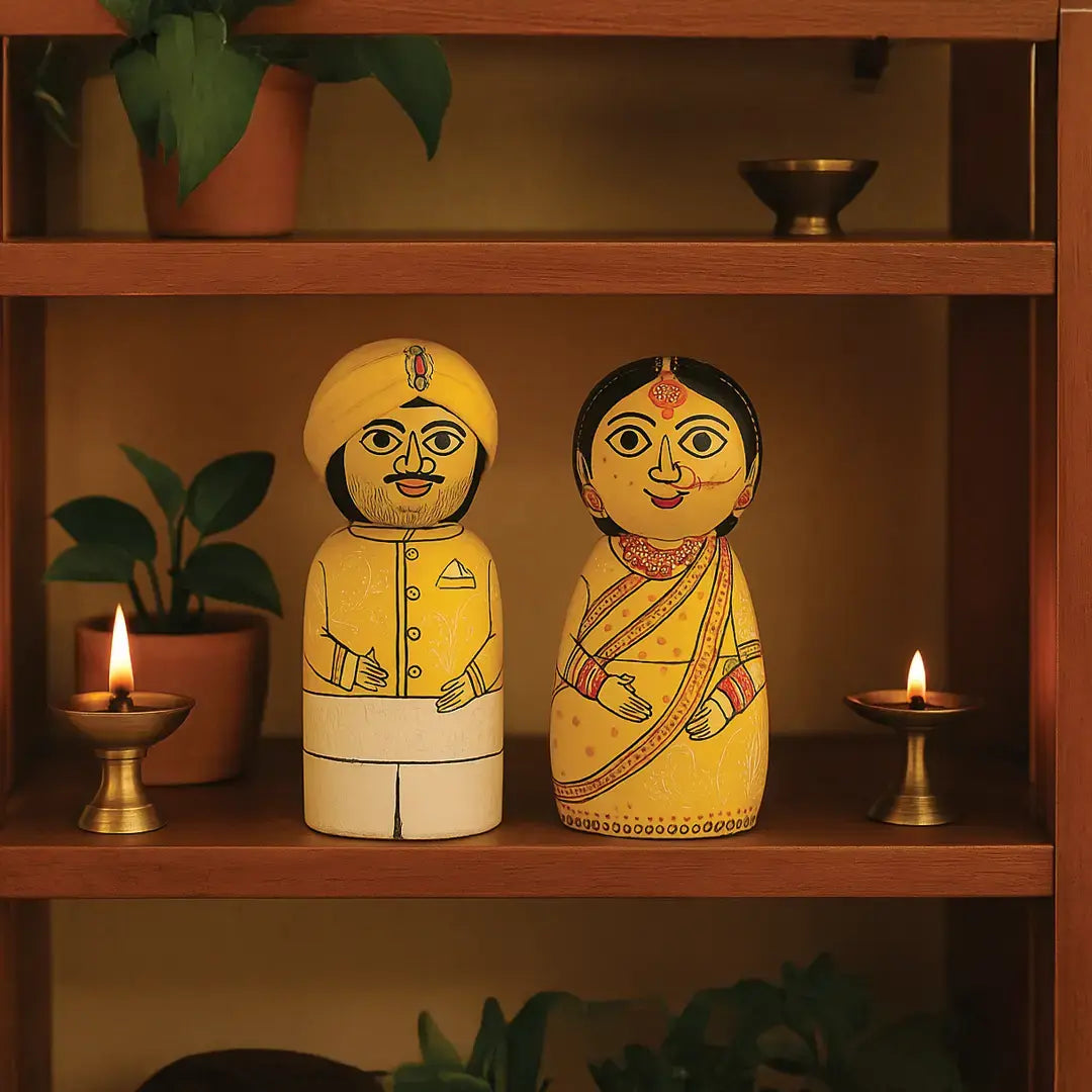 Hand-painted Pattachitra Personilized Dolls From Photos Decor | Maavni
