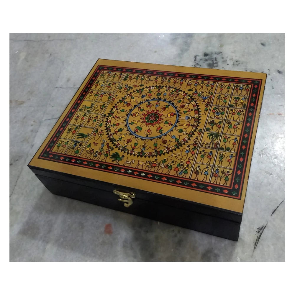 Hand-painted Pattachitra Sweet Boxes For Ihm Decor by Maavni