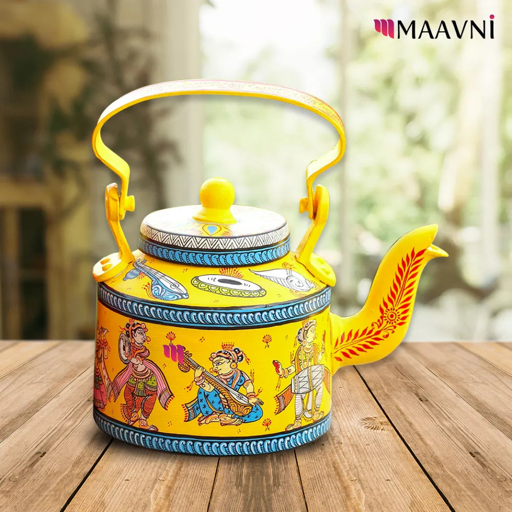 Hand-painted Pattachitra Musical Instrumental Kettle gallery image by Maavni