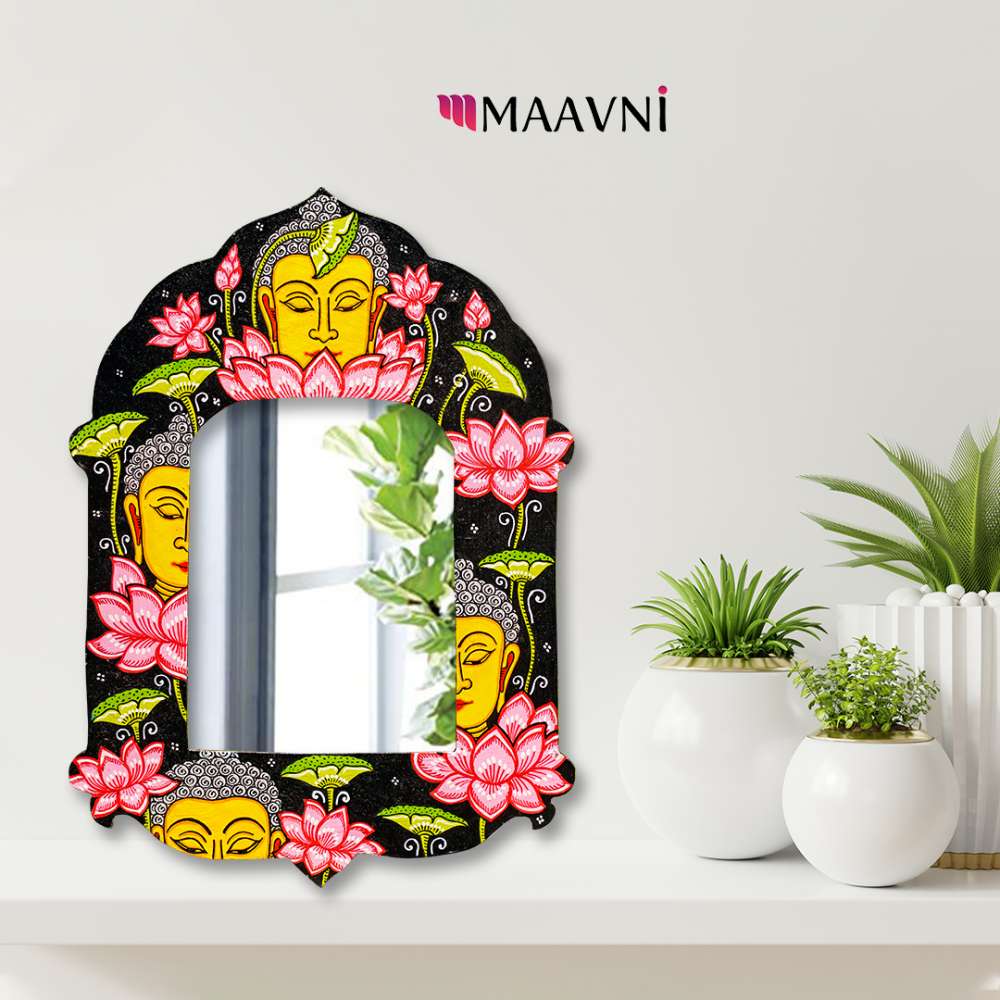 Hand-painted Pattachitra Budha Theme Jharokha By Decor by Maavni