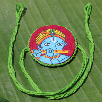 Hand-painted Pattachitra Krishna Rakhi Festive Decor by Maavni