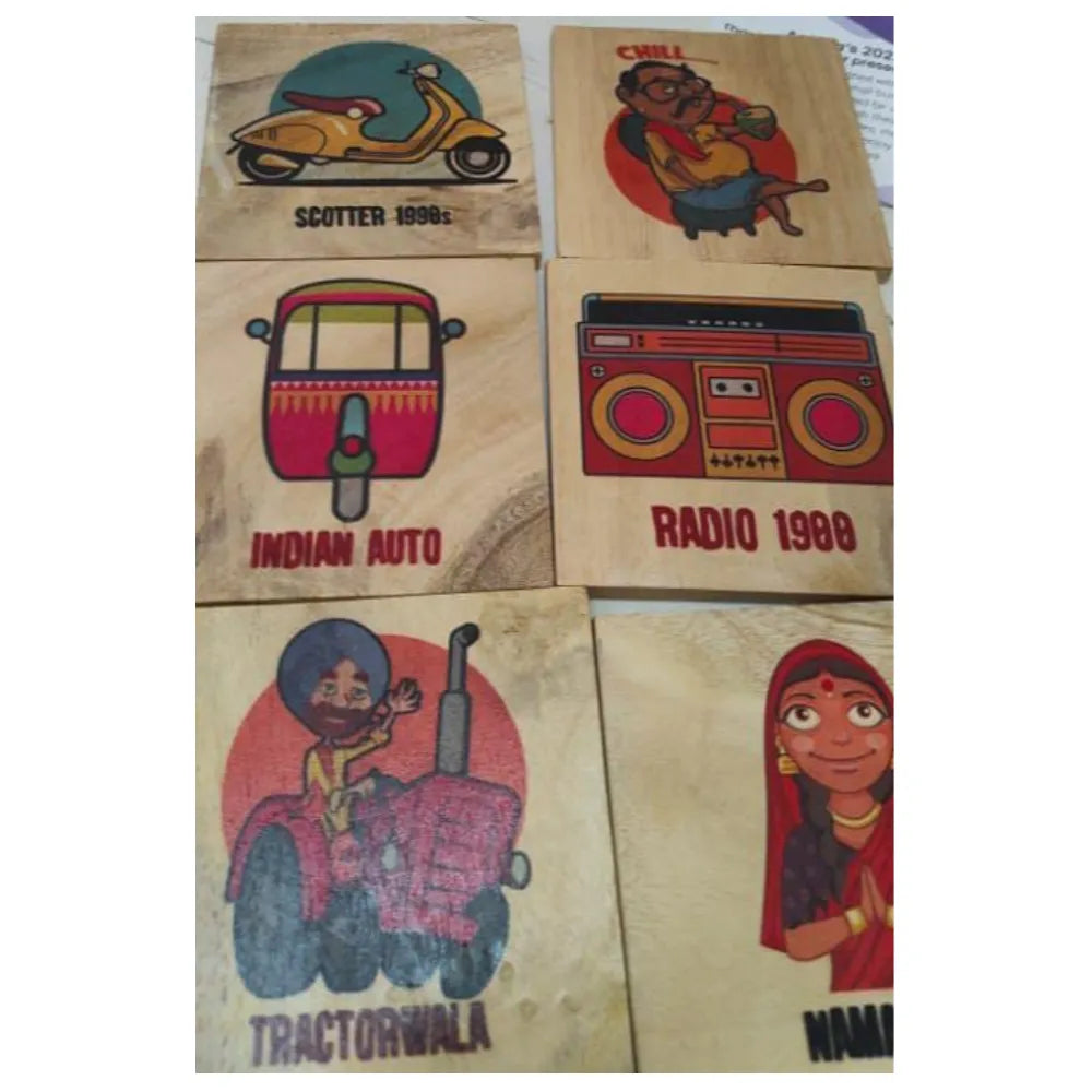 Hand-painted Pattachitra Coasters Decor by Maavni