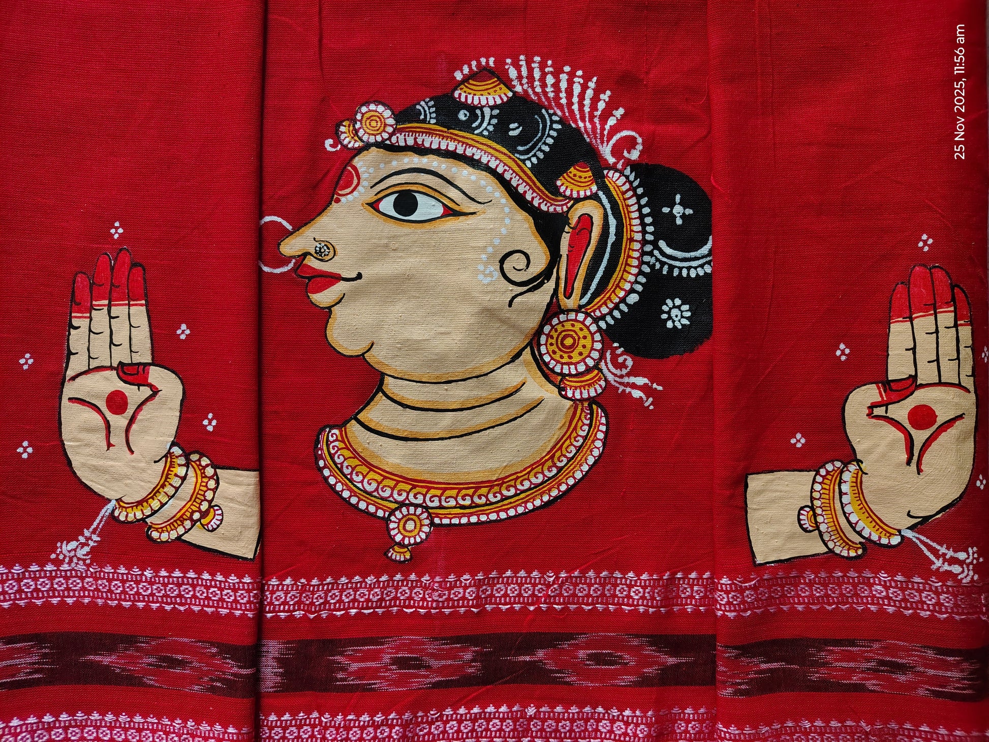  Handcrafted Indian Decor in red saree