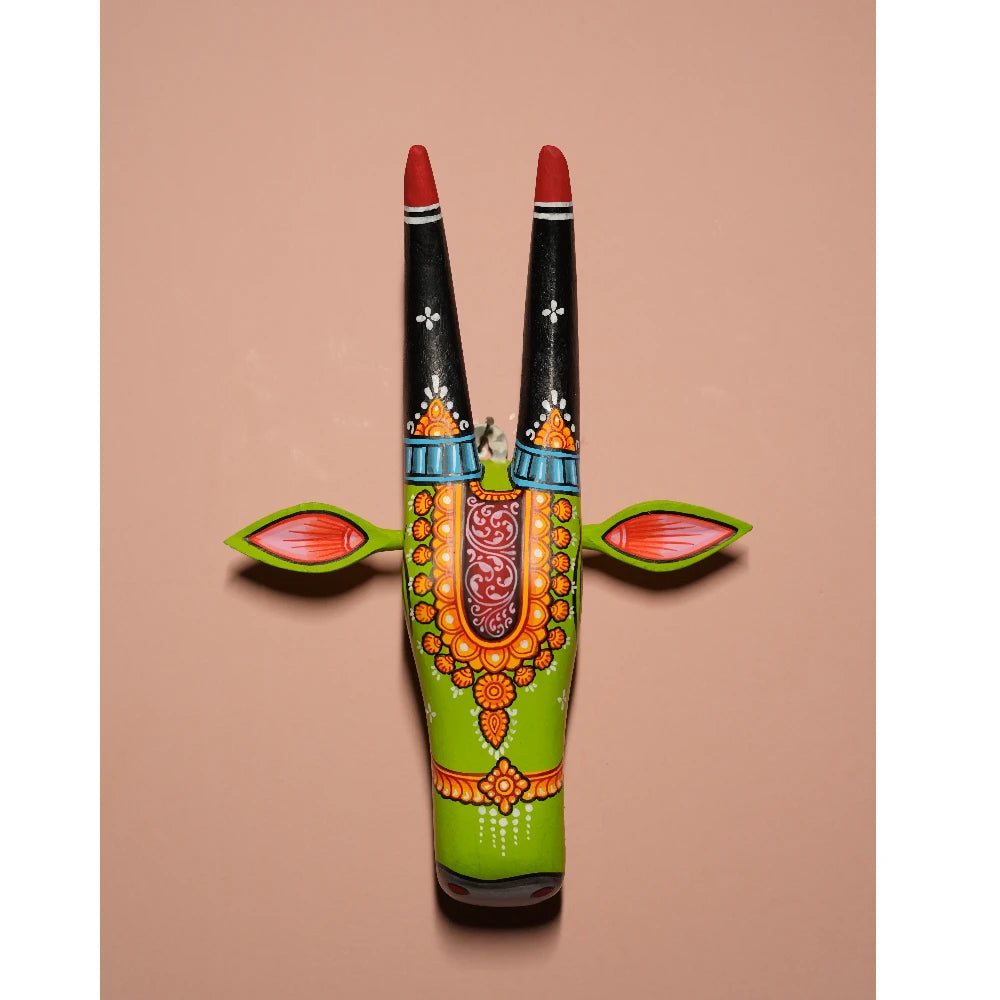 Hand-painted Pattachitra Cow Head Hand Painted Painting by Maavni