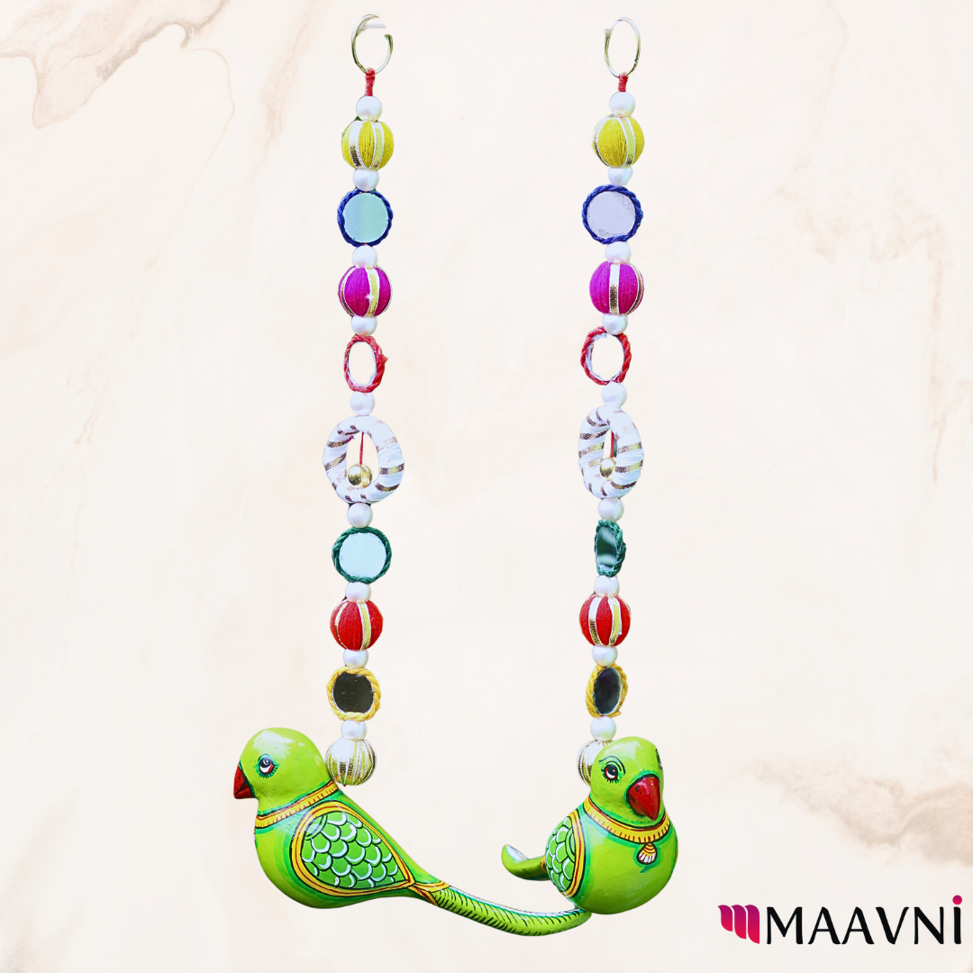 Parrot With Mirrors  Door Hanging