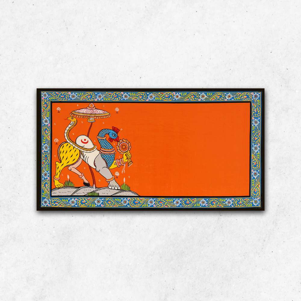 Hand-painted Pattachitra Navagunjara Wall Plate by Maavni
