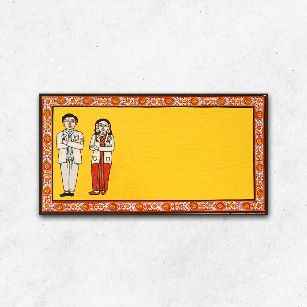 Hand-painted Pattachitra Doctor Theme Wall Plate by Maavni