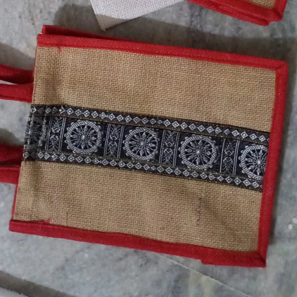 Hand-painted Pattachitra Jute Bag Medium Size Decor by Maavni
