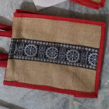 Hand-painted Pattachitra Jute Bag Medium Size Decor by Maavni
