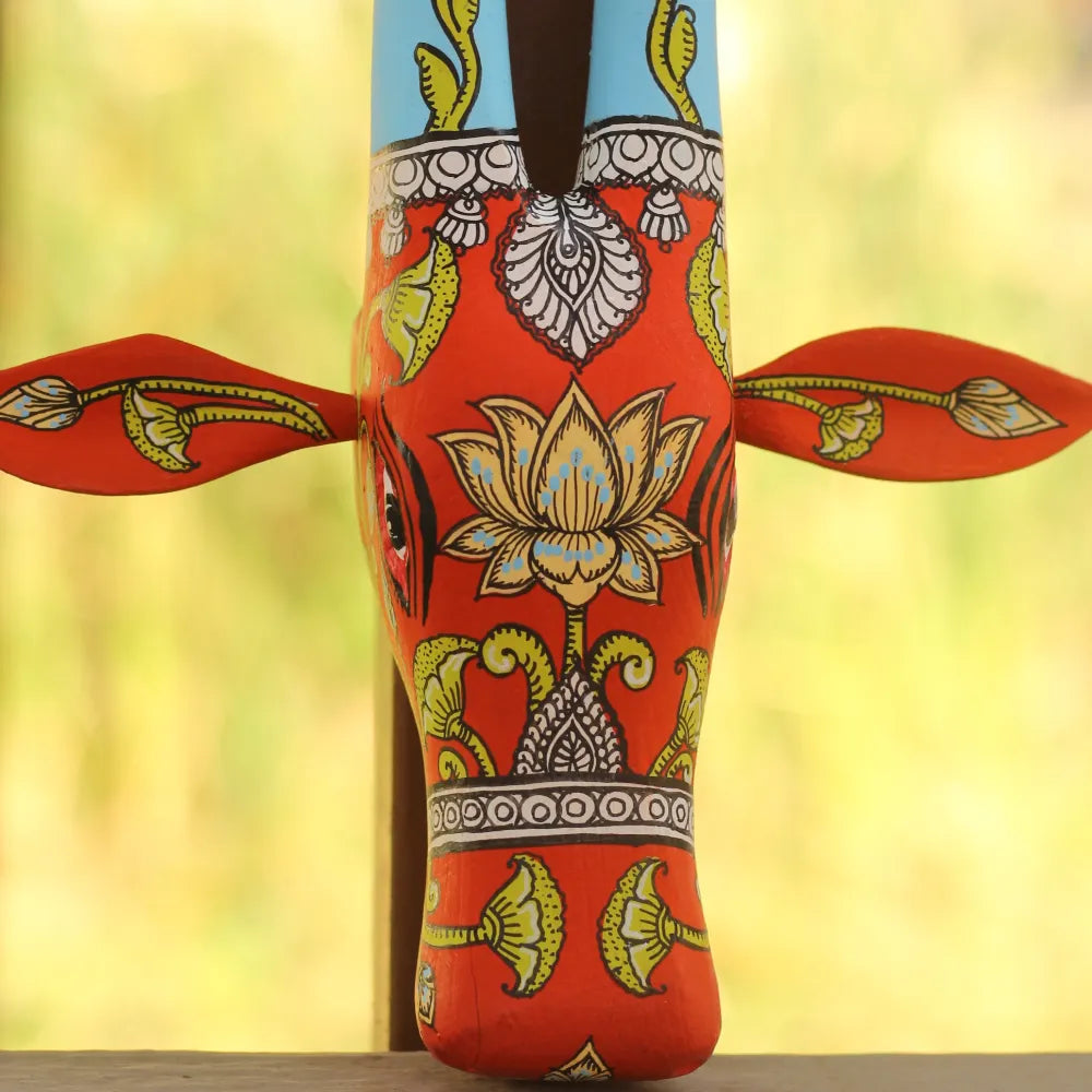 Hand-painted Pattachitra Cowhead Decor by Maavni