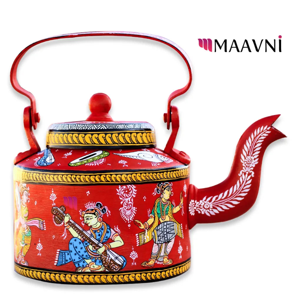 Hand-painted Pattachitra Musical Instrumental Kettle gallery image by Maavni