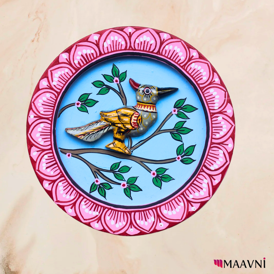 Hand-Painted Toy Pattachitra Wall Plate | Maavni