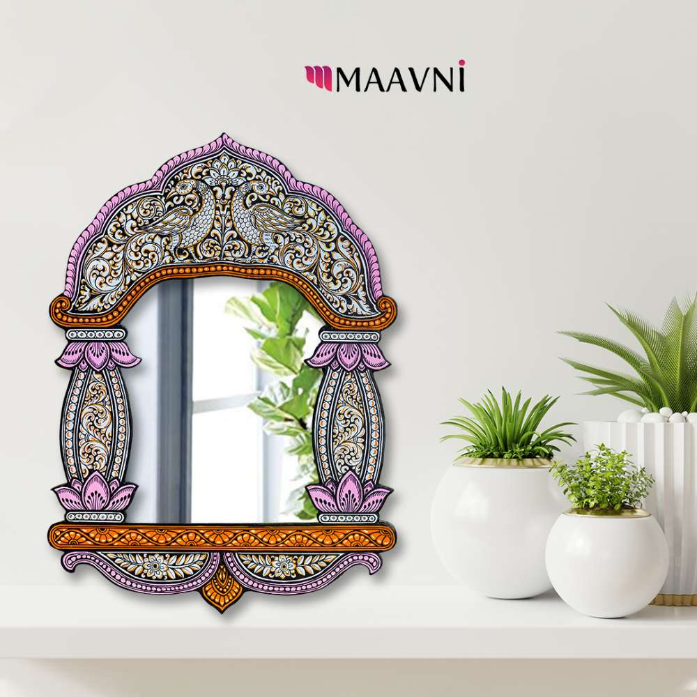 Hand-painted Pattachitra Peacock Jharokha By Decor by Maavni