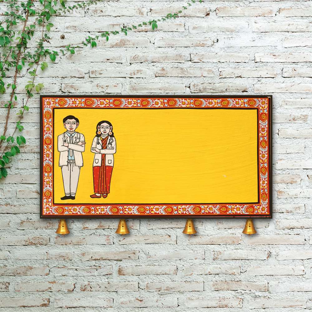 Hand-painted Pattachitra Doctor Theme Wall Plate by Maavni