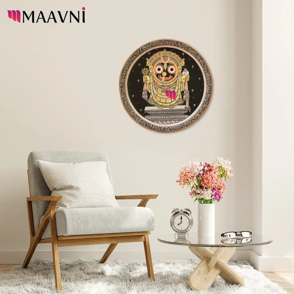 Hand-painted Pattachitra Jagannath Wall Plate by Maavni