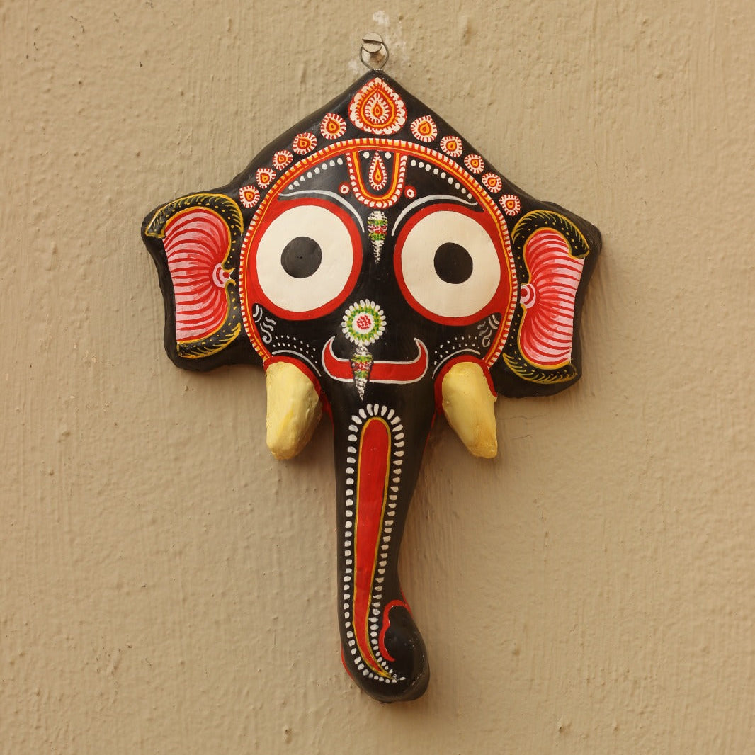 Hand-painted Pattachitra Jaganath Hatibesa Masks Decor | Maavni