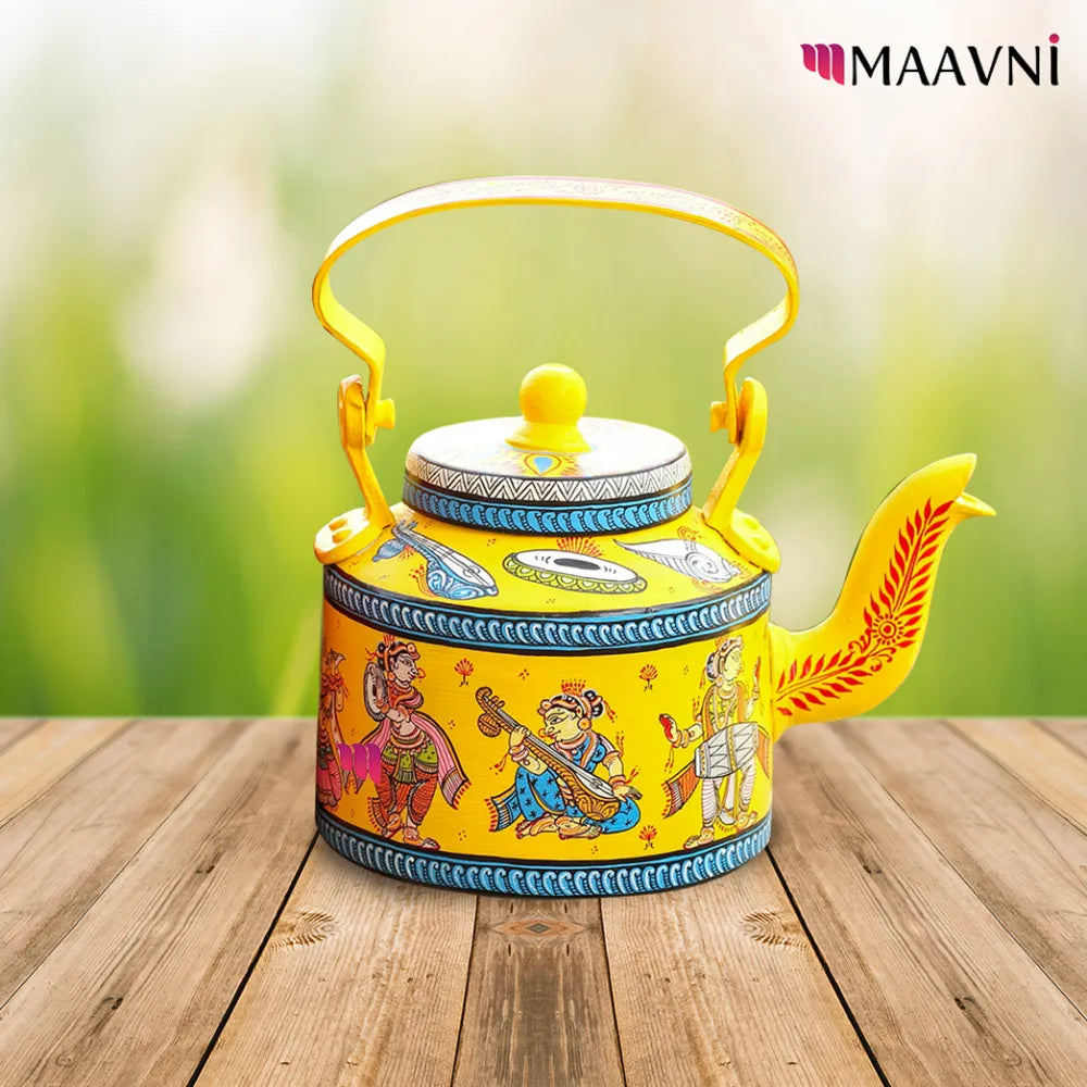 Hand-painted Pattachitra Musical Instrumental Kettle gallery image by Maavni