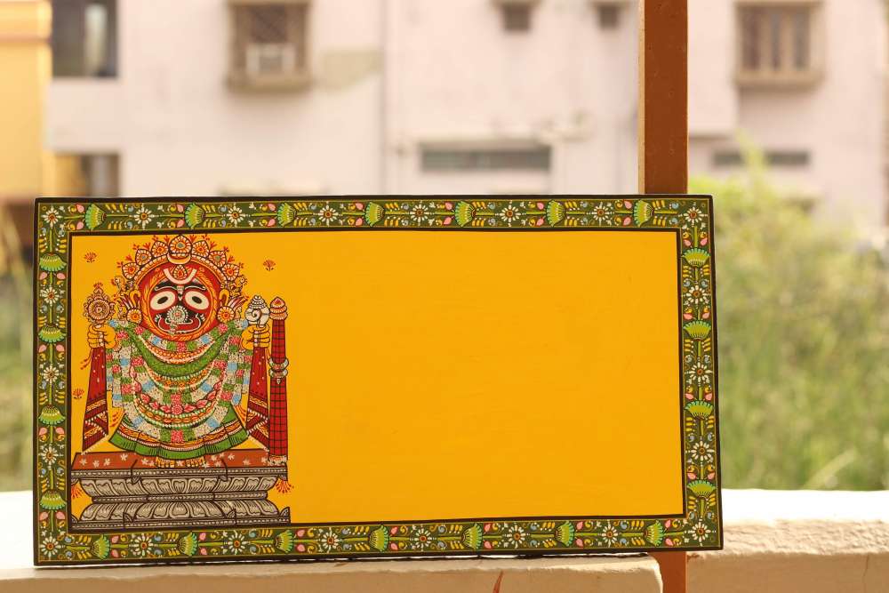 Hand-painted Pattachitra Shree Jagganath Wall Plate by Maavni
