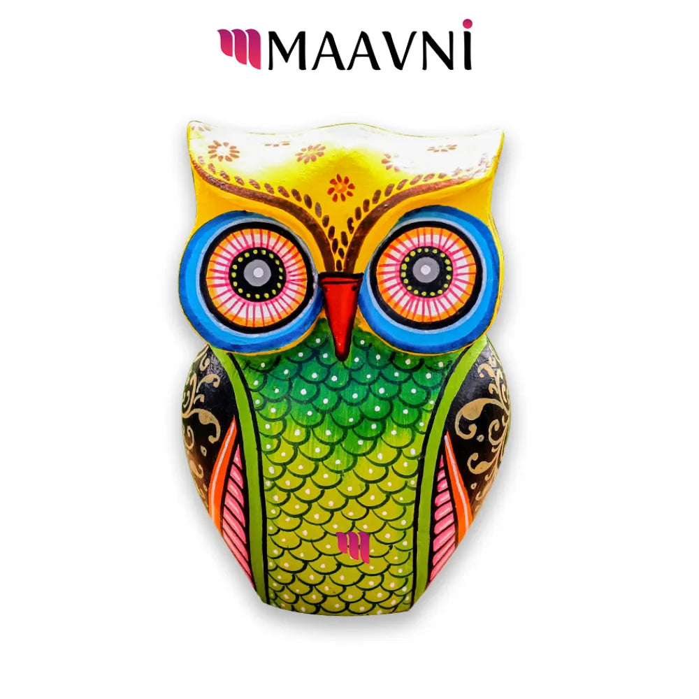 Colorful Owl - hand-painted decorative 