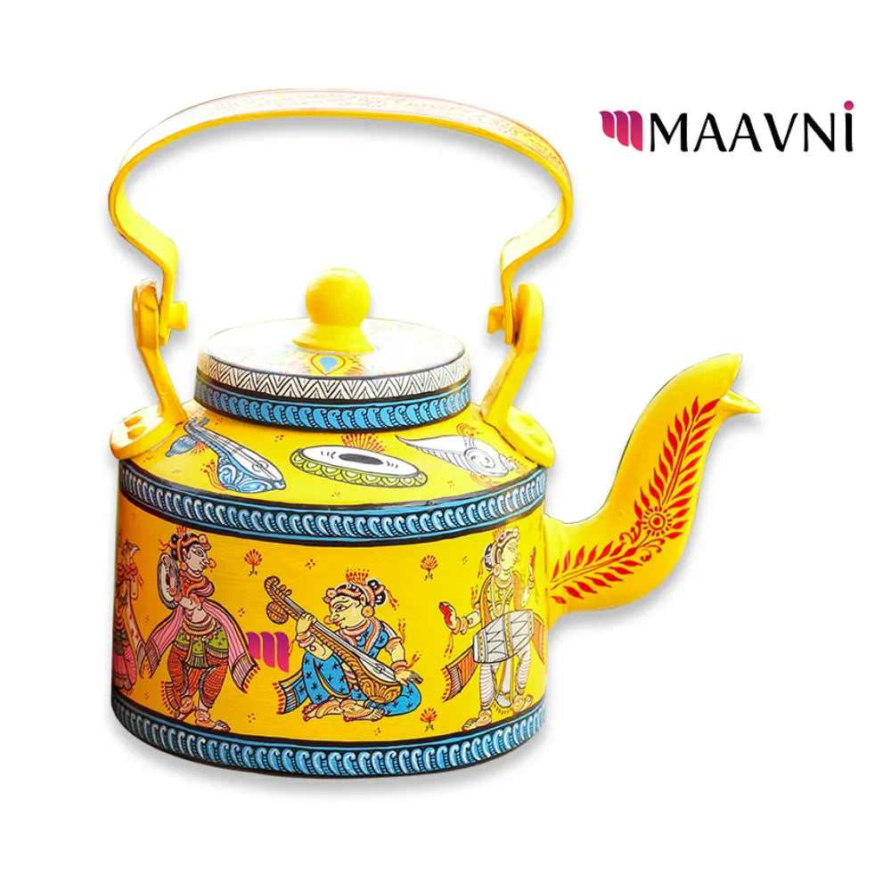 Hand-painted Pattachitra Musical Instrumental Kettle by Maavni